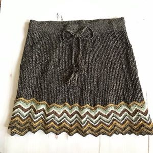 Urban Outfitters Ecote chevron knit mini skirt.